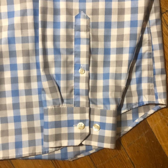 Banana Republic Blue/Gray Checkered Button Down XL - Picture 5 of 7